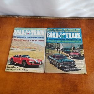 Lot of 2 1974 Vintage Road and Track Magazines